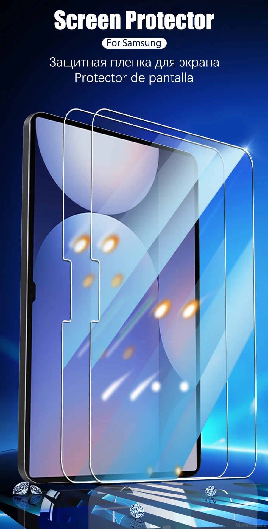 2PCS gehärtetes Glas Displayschutzfolie für Samsung Galaxy Tab S10 Ultra Plus S10+ Klarglas Tablet Zubehör 9H Film – Detail 3