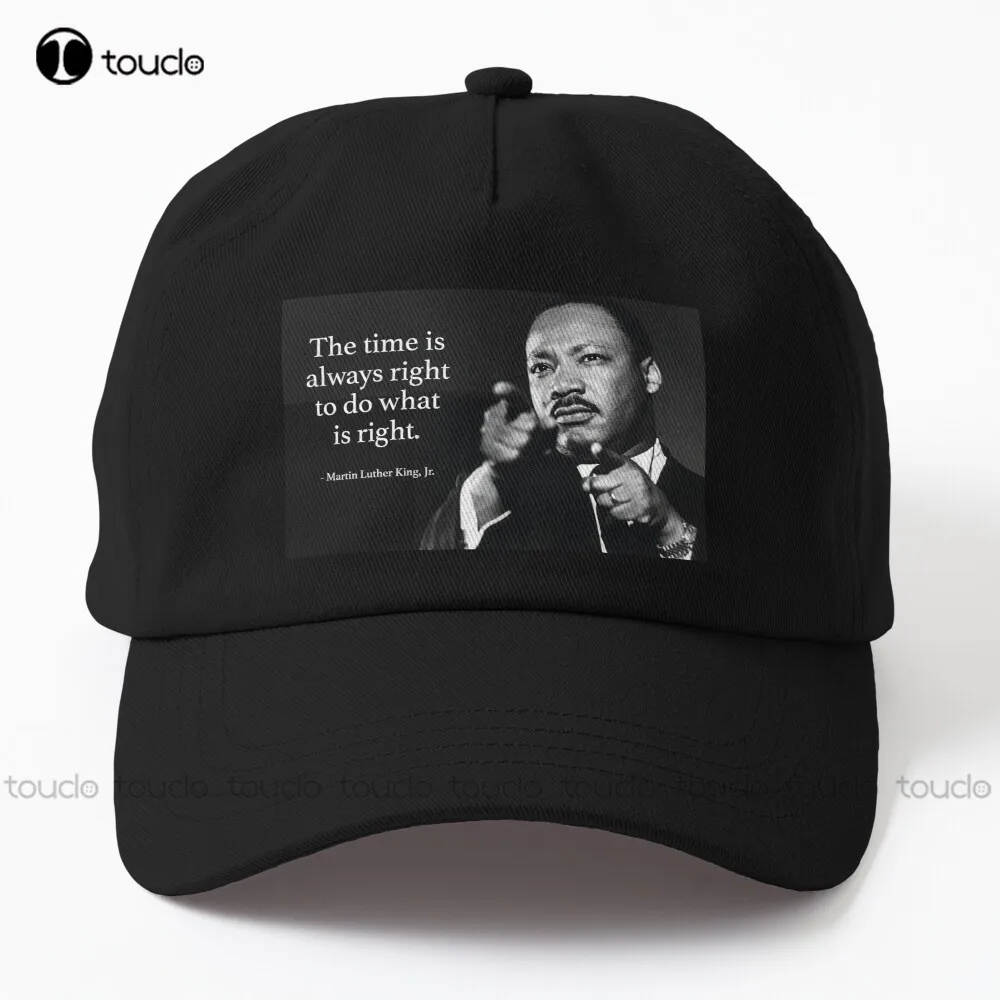 Martin Luther King Martin Luther King Quote Dad Hat White Caps Personalized Custom Unisex Adult Teen Youth Summer Baseball Cap