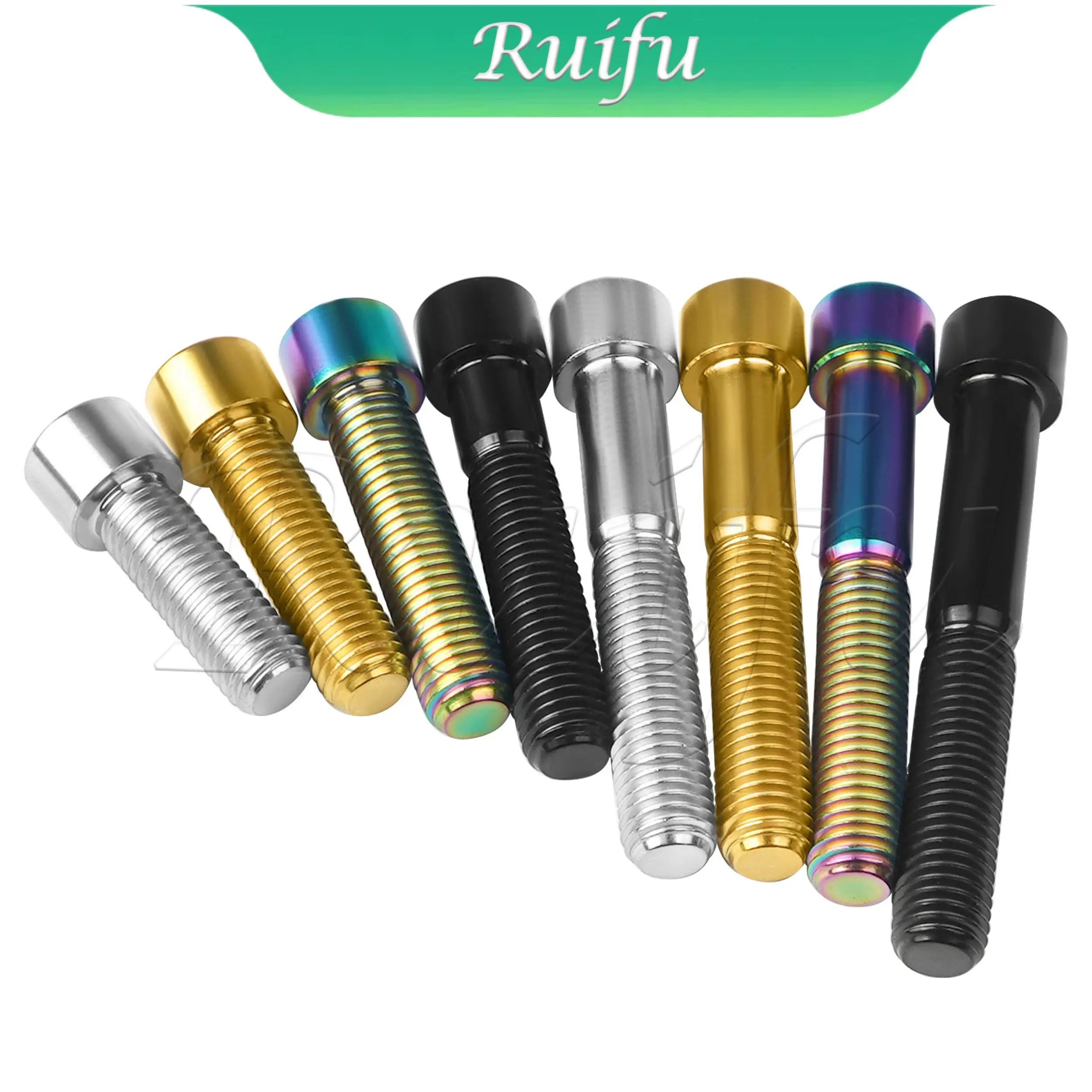 

Ruifu Titanium Bolt M7x 20 25 30 32035 40 43 45 50mm Allen Key Socket Head Screw for Bicycle Motorcycle Car