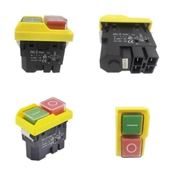 DKLD DZ04 4 Pins 250V AC 8(6)A Waterproof Electromagnetic Push Button Switches ON OFF Start Stop Switch for Grinding Machine