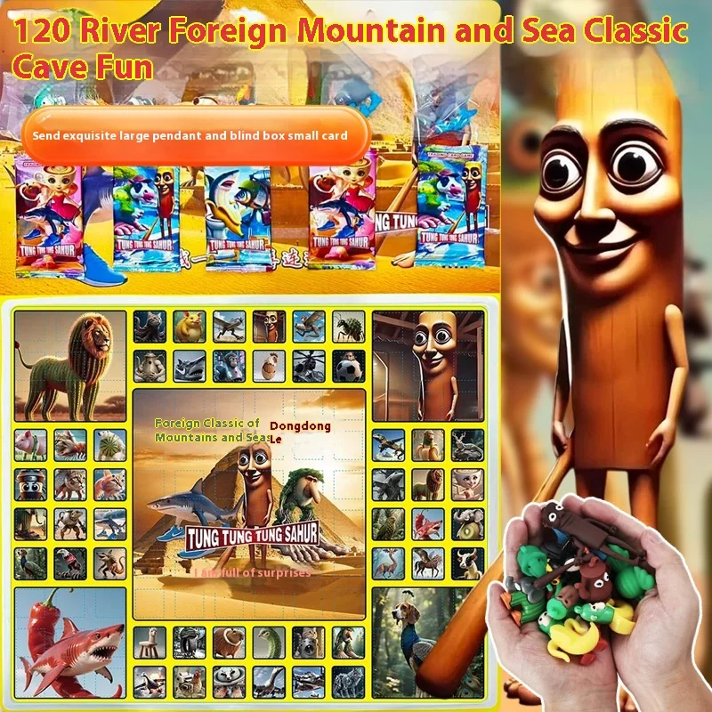 

120pcs Ai Bestiary Mystery Bag Toys Tungtungsahur Poke Figurines Stickman Keychain For Students Stress Relief Party Favors Gach