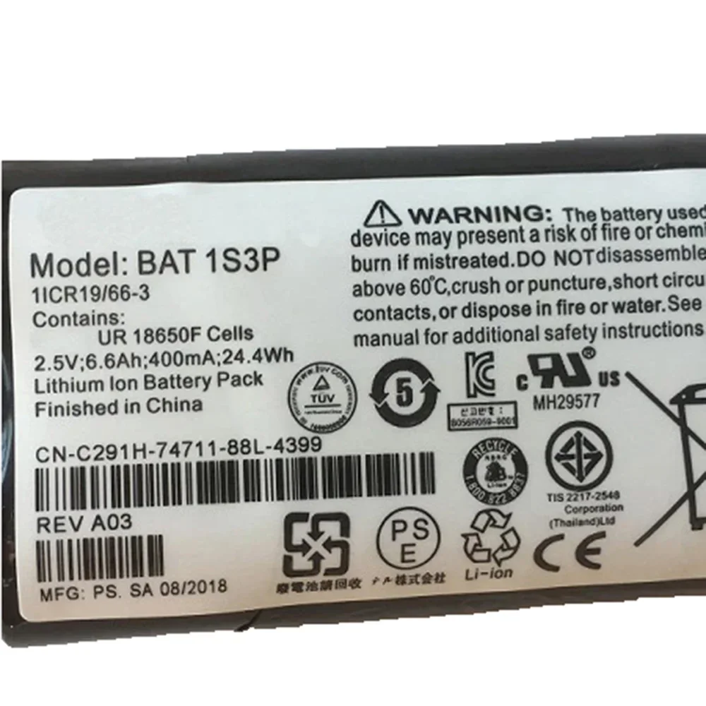 2.5V 6.6AH 24.4WH BAT 1S3P Controller Battery For Dell C291H JY200 FF243 Powervault MD3000 MD3000i DS3400 battery