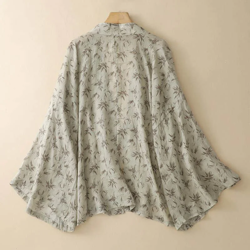 Wrap Coats Women V-neck Sunscreen Lace Semi-sheer Fabric Linen Cardigans Oversized Casual Korean Style Smock 2026 Summer Clothes