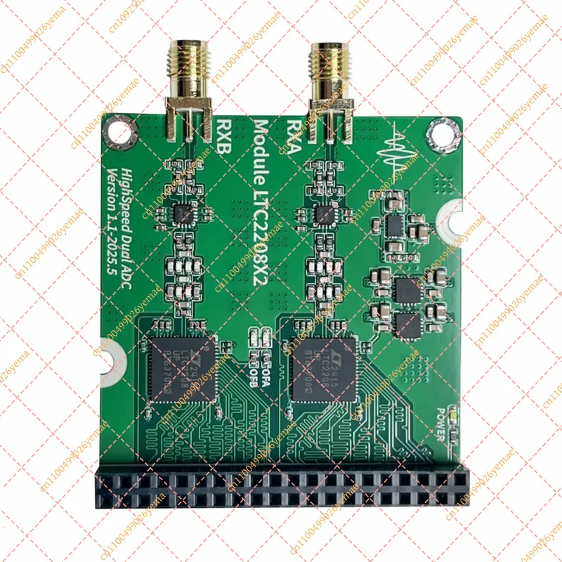 High-Speed Dual-Channel ADC Module with LTC2208 - 16-Bit FPGA Data Acquisition Board for Signal Processing