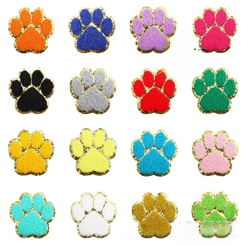 Phnom Penh Pet Paw Embroidery Cloth Sticker Bag Decorative Patch Sticker Towel Embroidery Cat Claw Claw