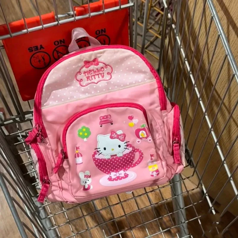 Sanrio Hello Kitty Y2k Sweet Girl New Backpack Cute Cartoon Embroidery Students Backpack Japanese Style Niche Pink Shoulders Bag