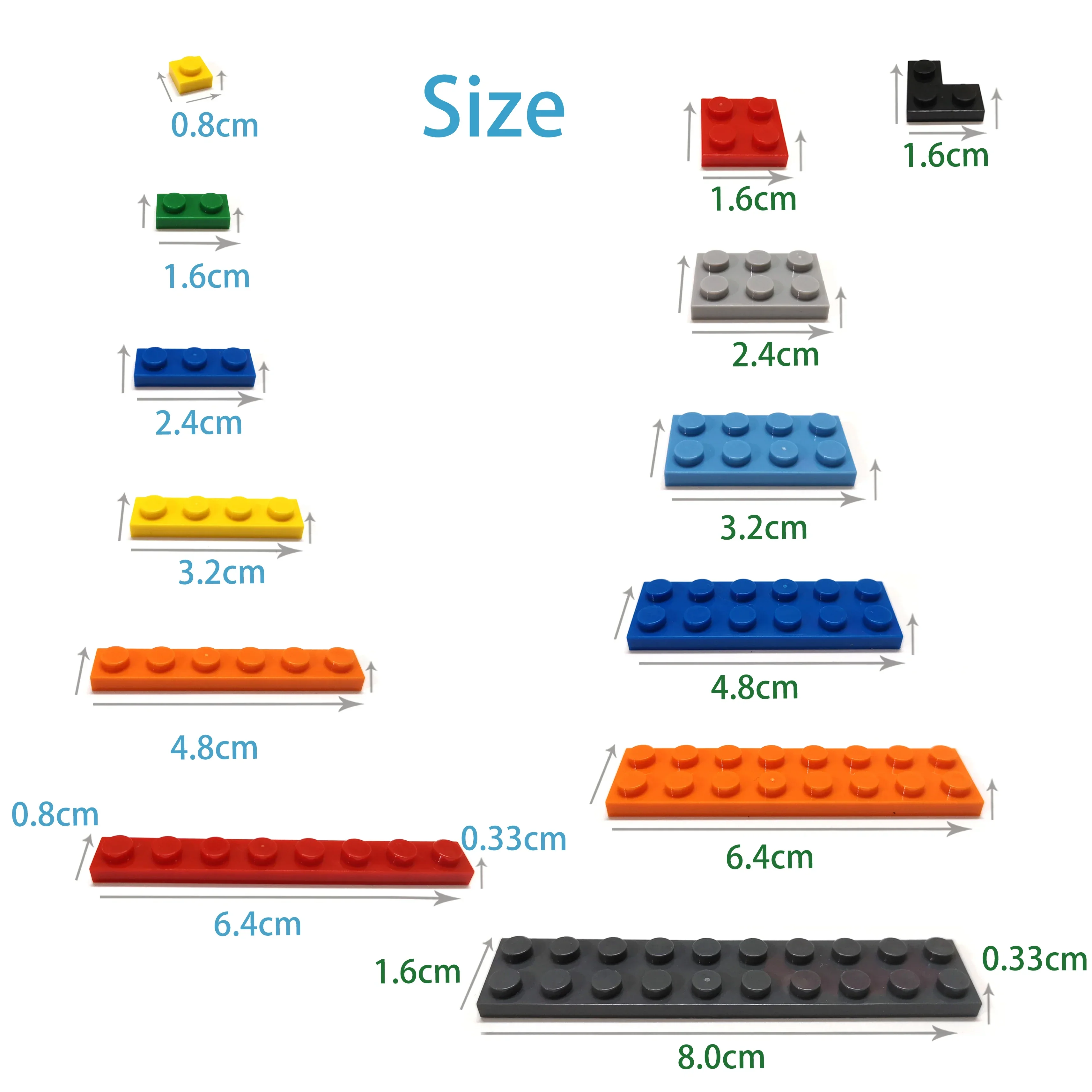 50pcs DIY Building Blocks Figure Bricks Ceramic Tile 2x6 Educational Creative Size Toys for Children Compatible With 69729