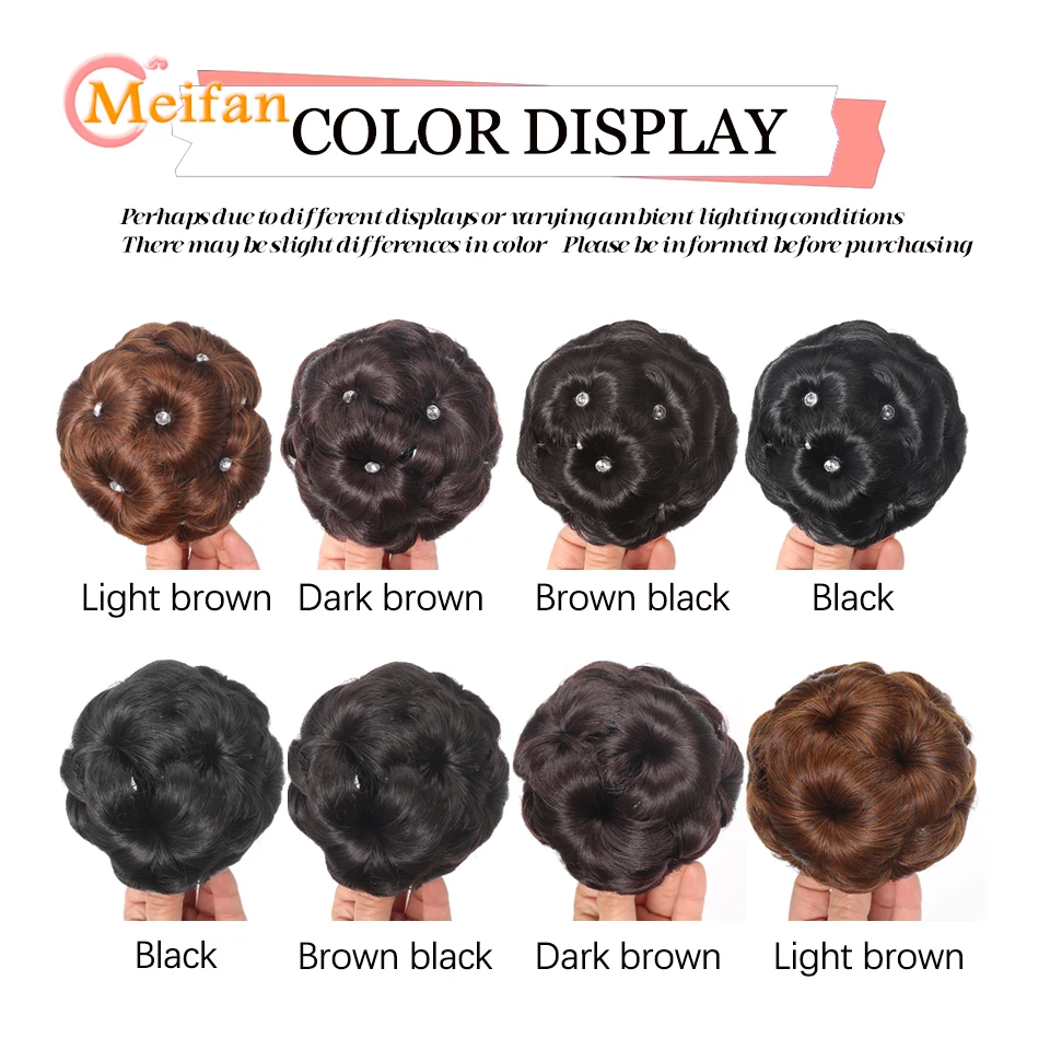 Dziewięć kwiatów kok z włosów Chignon koński ogon kok syntetyczny Rhinestone pazur w kucyk do przedłużania włosów sztuczne włosy dla kobiet