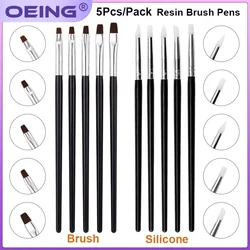 5Pcs Dental Silicone Shaping Pen Composite Resin Brush For Adhesive Composite Cement Porcelain Teeth Tools Dentist Sculpture Pen