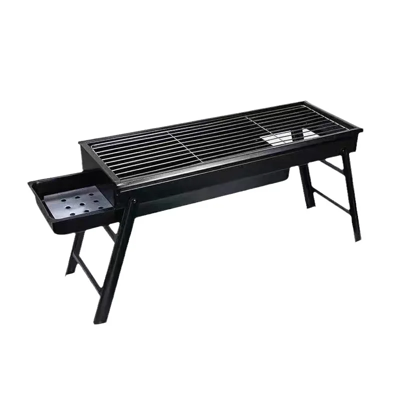 Outdoor folding portable barbecue grill BBQ household charcoal Zibo camping outdoor charcoal barbecue grill pull-out portable