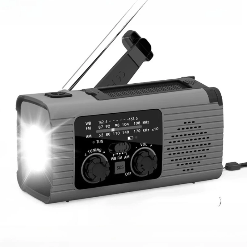 Disaster prevention hand crank power generation radio  disaster preparedness doomsday survival equipment solar