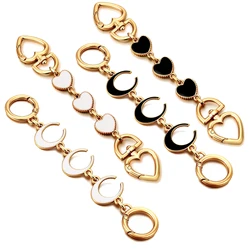 Women Bag Strap Extender Moon, Heart Shape Purse Exquisite Extender Chain Handbags Replacement Chain Charms Supplies Accessories