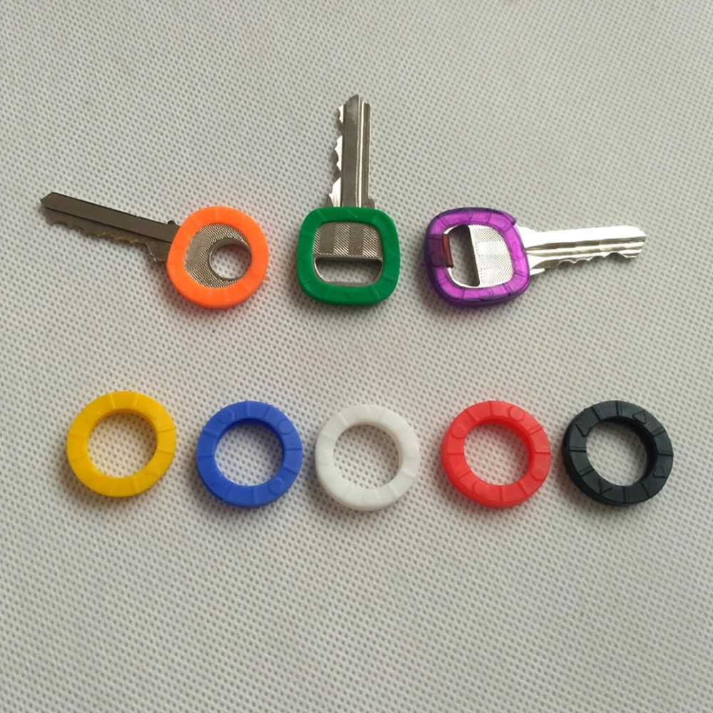 

20pcs Fashion Multi Color Rubber Soft Key Locks Keys Cap Key Covers Topper Keyring Decoration Items Key Protective Covers