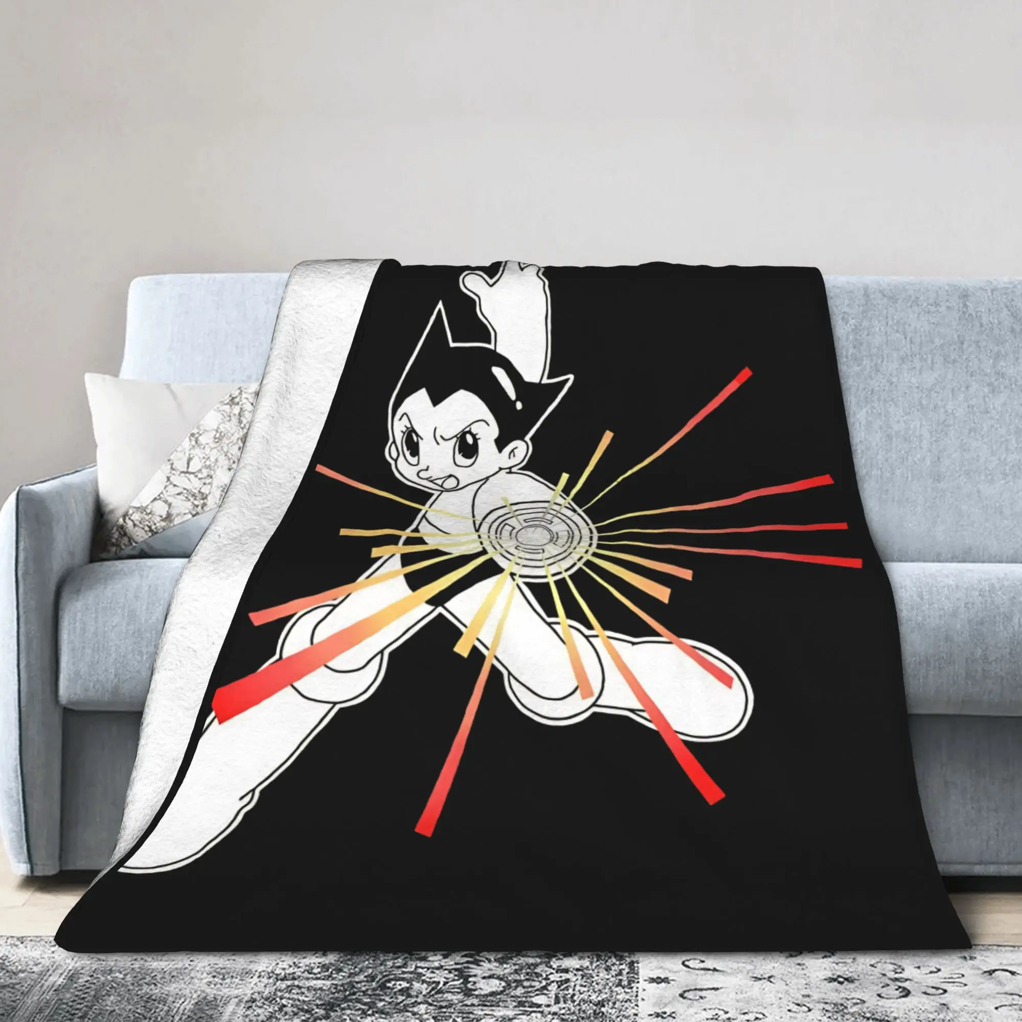 Astroboy Astro Boy Anime Blankets  Fuzzy Awesome Soft Throw Blankets for Chair Covering Sofa Textile Decor