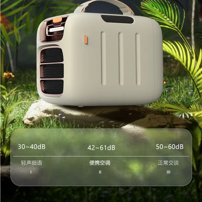 Compresor de aire acondicionado pequeño móvil, refrigerador portátil para acampar al aire libre, frío individual sin condensador para exteriores