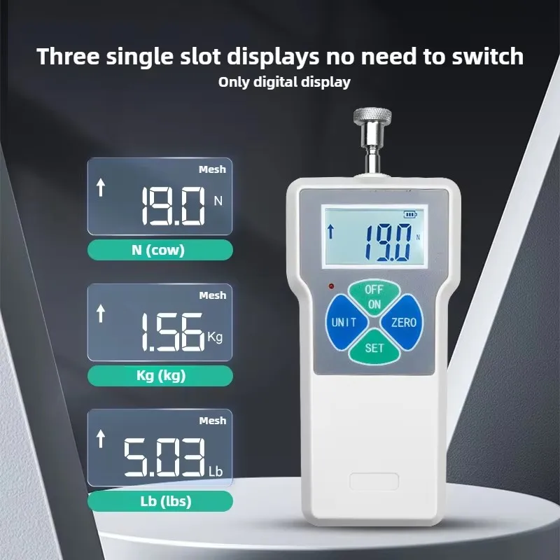 

Digital Push-Pull Force Gauge - Portable Tension/Compression Tester with LCD Display for Industrial & DIY Use