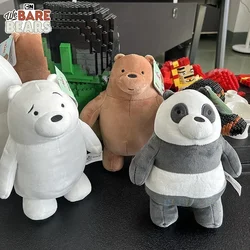 We Bare Bears Cartoon Anime Movie Figures Plush Toy Grizzly Panda Ice Bear Soft Stuffed Animal Plushies Doll Toys For Kids Gifts