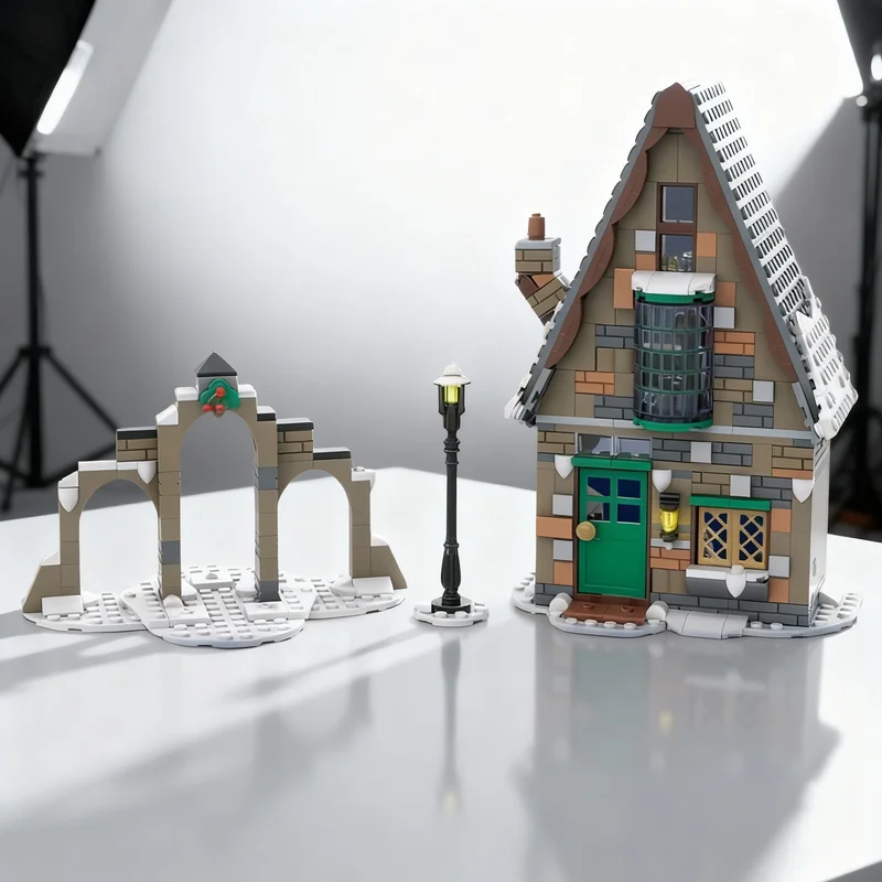 

468 деталей MOC: Волшебный домик в Хогсмидде (Гарри Поттер), конструктор, модель для сборки, подарок на день рождения