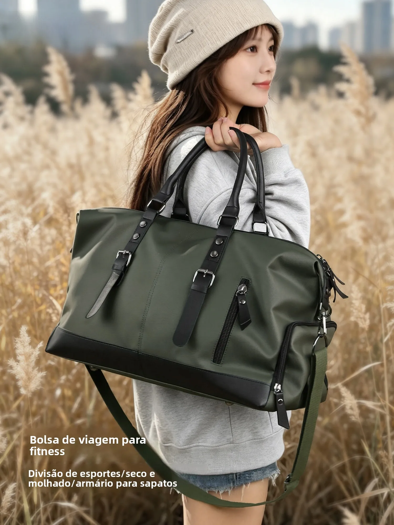 business-travel-bag-men's-large-capacity-short-trip-handheld-crossbody-luggage-bag-women's-business-trip-casual-bag