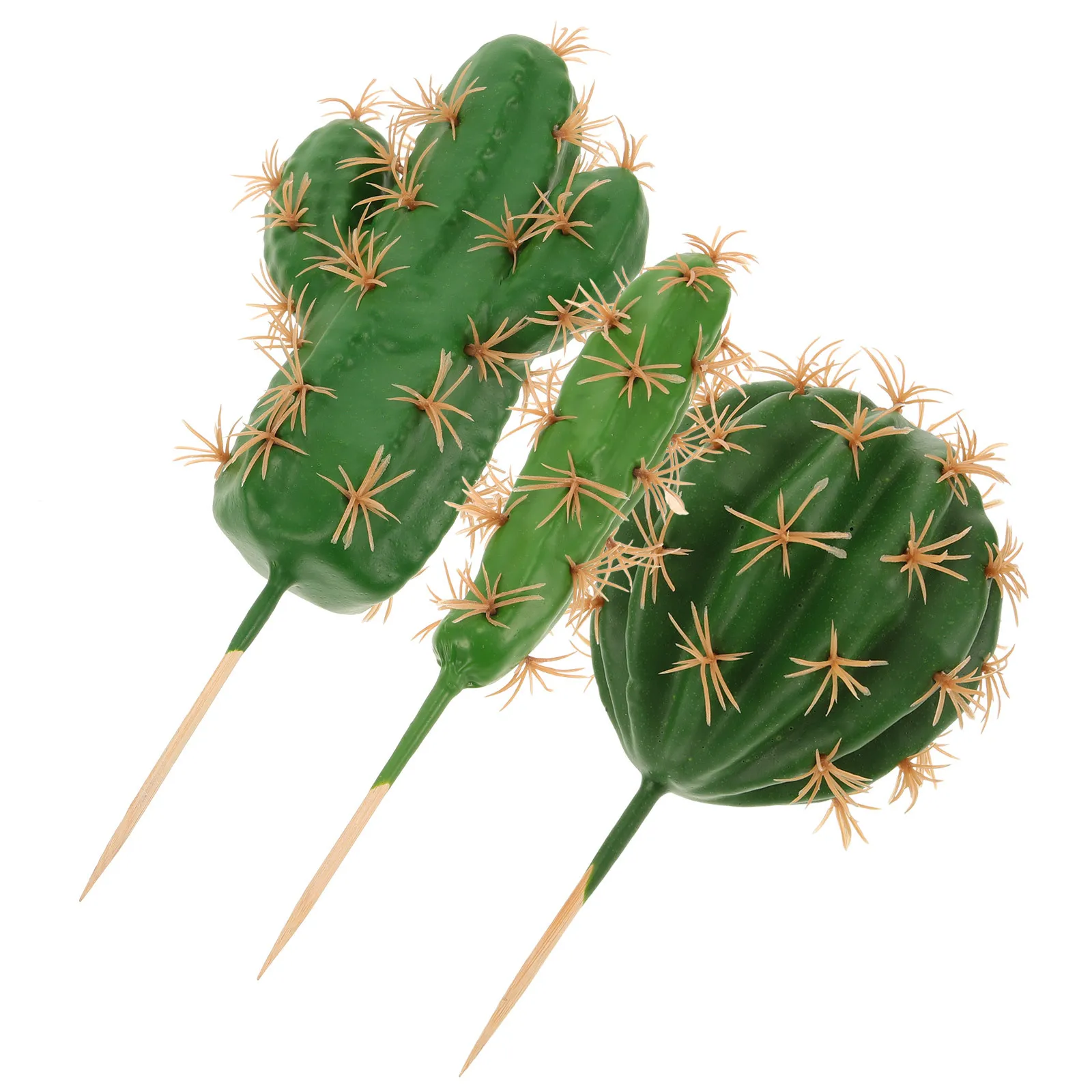 

3Pcs Artificial Cactus Plants Realistic Simulation for Bonsai Decor Micro Landscape Ornament Home Garden Office Desktop
