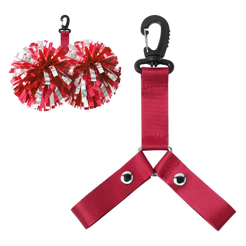 

Cheerleading Pompom Holder Cheer Bag Organizer With Snapbutton Durable Hanger For Multiple Poms, Cheer Gear Accessory Girls