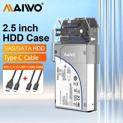 MAIWO SAS HDD Case 2.5 inch SATA Hard Drive Docking Station for 2.5 inch SAS Hard Drive Docking Station SSD HDD Hard Drive case