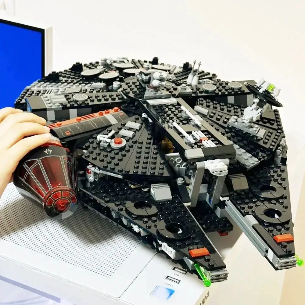 Movie Black Spaceship Battleship Model, Home Desktop Decor Ornament, Holiday & Birthday Gift for Collectors