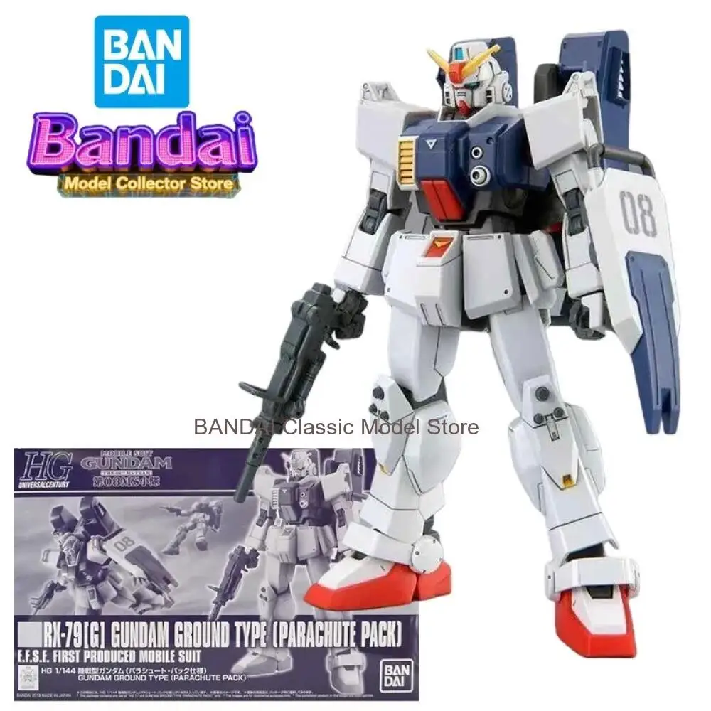 

Фигурка Bandai PB HGUC 1/144 RX-79G Gundam Ground Type Parachute Pack, аниме-фигурка мобильного костюма Gundam, игрушки для мальчиков, оригинальная коробка