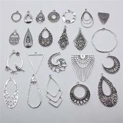 Dijes de gotitas de agua Vintage para fabricación de pendientes, accesorios de fabricación de pendientes DIY, piezas de pendientes, 10 piezas