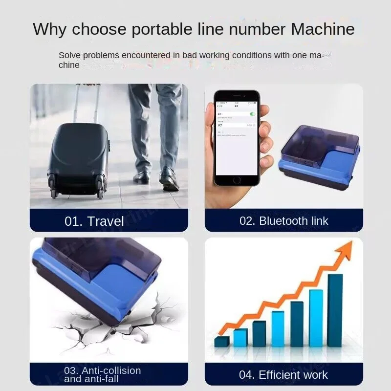 Portable number tube printer heat shrink tube marking machine LK280 bluetooth marking machine wire coding number tube printer