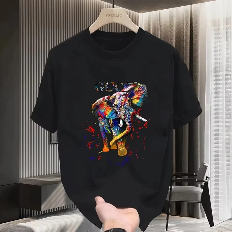 

2025 Summer American Puppie Cotton Printed Short Sleeve T-Shirt Young Men's and Women's Brand Street Loose Half Sleeve