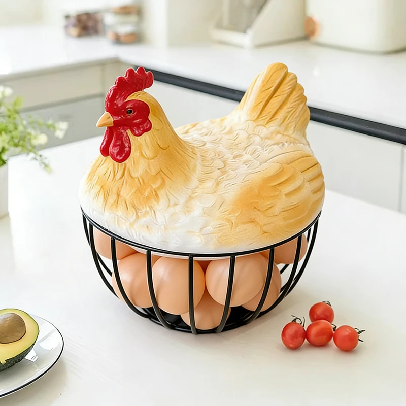 

Забавная корзина для хранения мамы и курицы, домашняя кухонная корзина для хранения, многофункциональное украшение для кухни, украшение для хранения яиц и картофеля