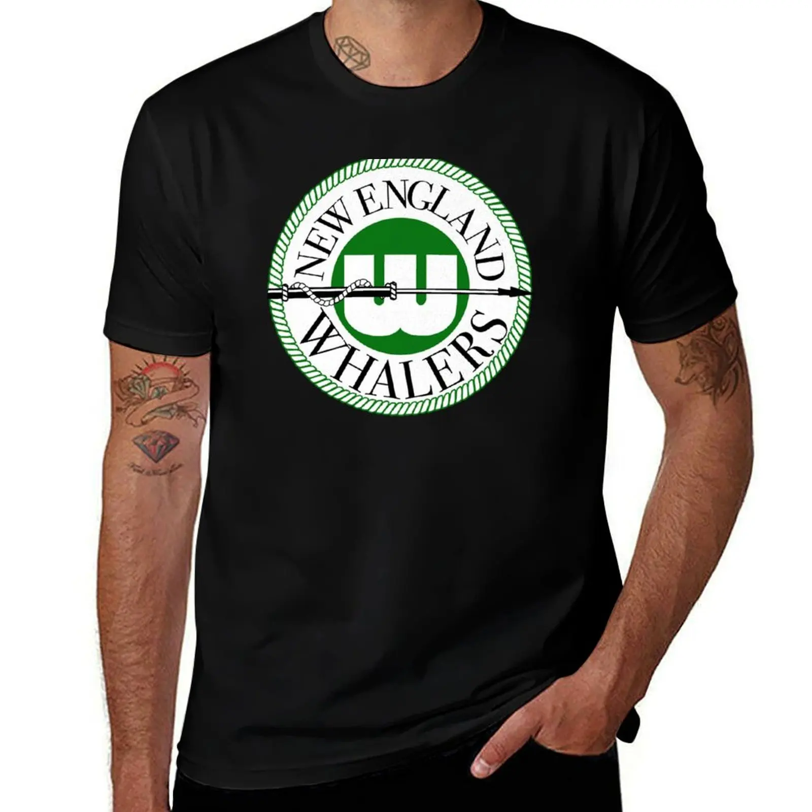 

Defunct New England Whalers Hockey 1972 T-Shirt man t shirt summer man t shirt heavy cotton