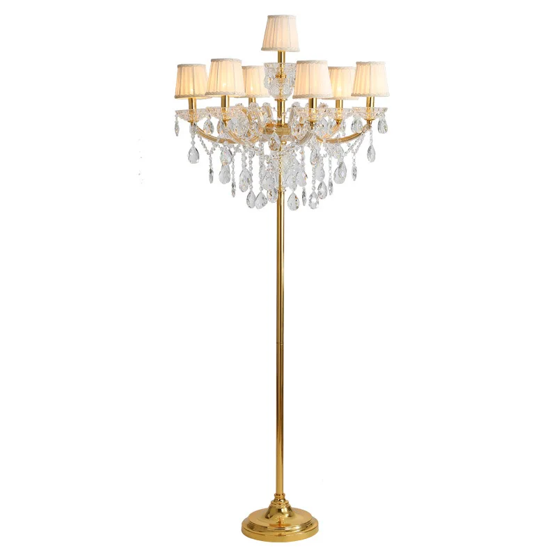 

Living room crystal floor lamp corridor hotel banquet hall luxury floor lamp bedroom lamp