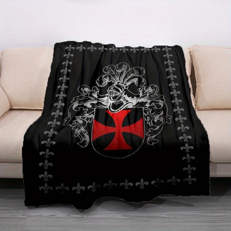 Templar Armor HD Print Soft Polyester Blanket for Home Car Travel Camping Office Nap All Seasons Use