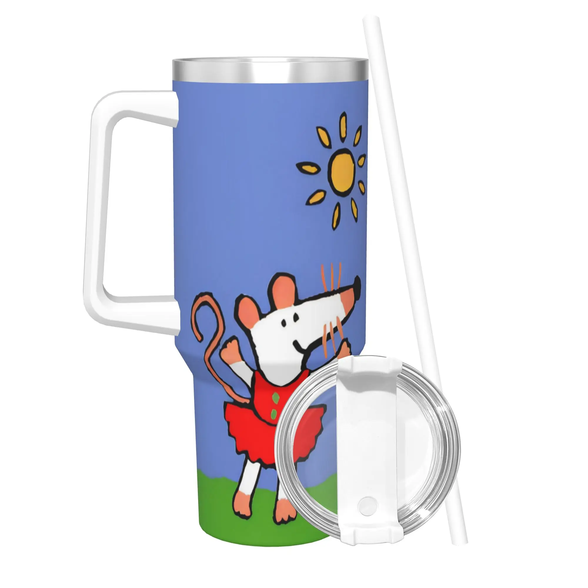 Maisy Mouse 40oz Tumbler Stainless Steel Double Wall Vacuum Insulated  Travel Mug With Straw