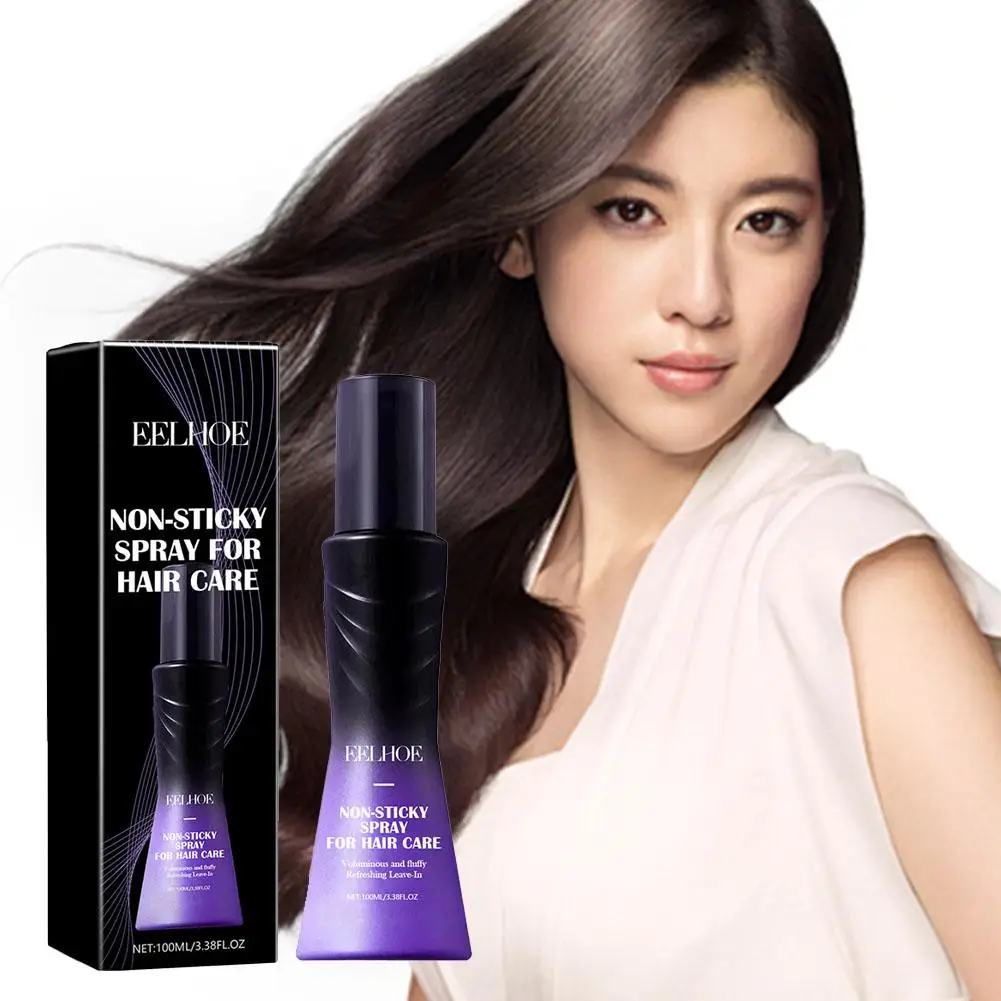 Semprotan tidak lengket untuk perawatan rambut, semprotan perawatan anti-lengket penyegar tebal tidak lengket Makeup penambah Volume rambut Spr Y4U8