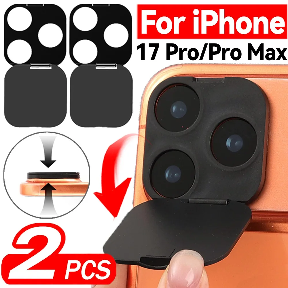 

1-2PCS Anti-Peeping Phone Back Camera Lens Cover Open-Close Protective Design Privacy Protector Case for IPhone 17Pro/17 Pro Max