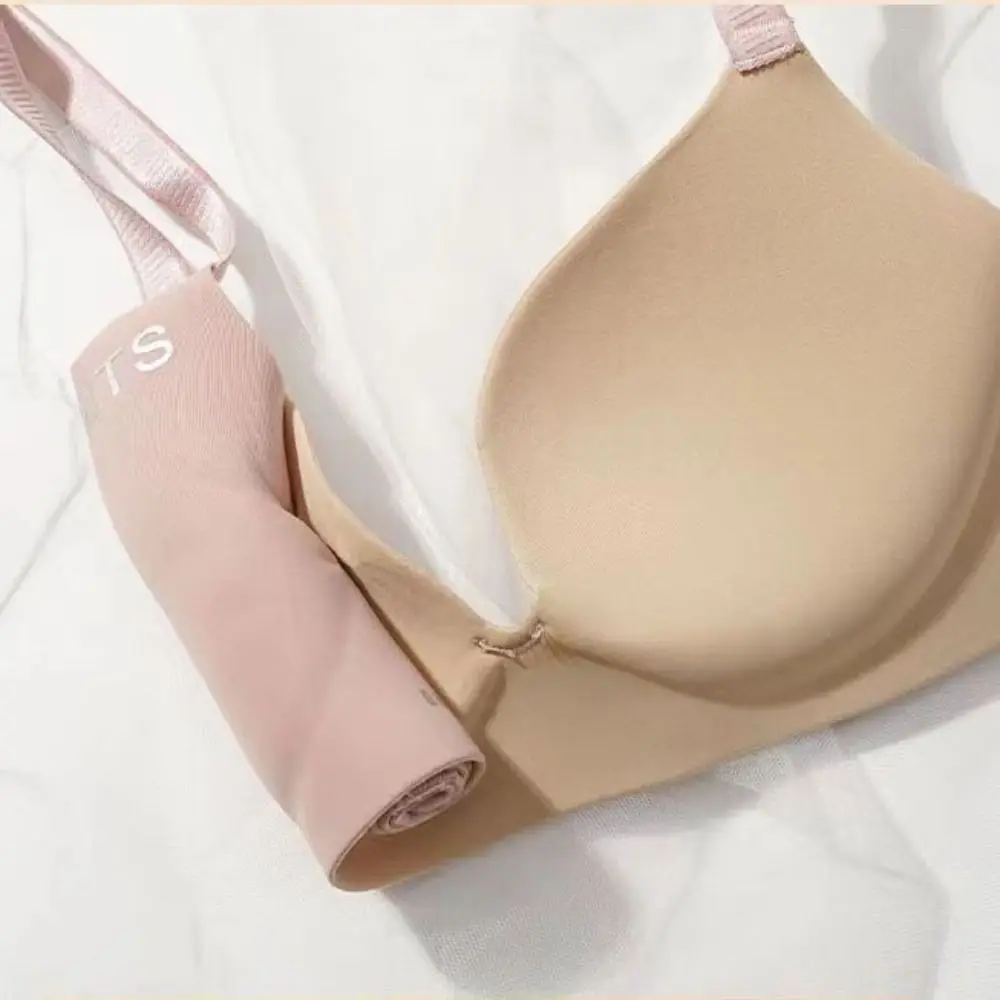 Fashion Letter Pattern Women Deep V Bras NO Steel Ring Anti Sag Push Up Bralette Sports Bras Thin 3/4 Cup Bra Girl