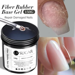 UR SUGAR 150g Fiber Rubber Base Nail Repair Gel Nail Polish UV Semi Permanent Repair Fix Crack Varnish Manicure Strengthener