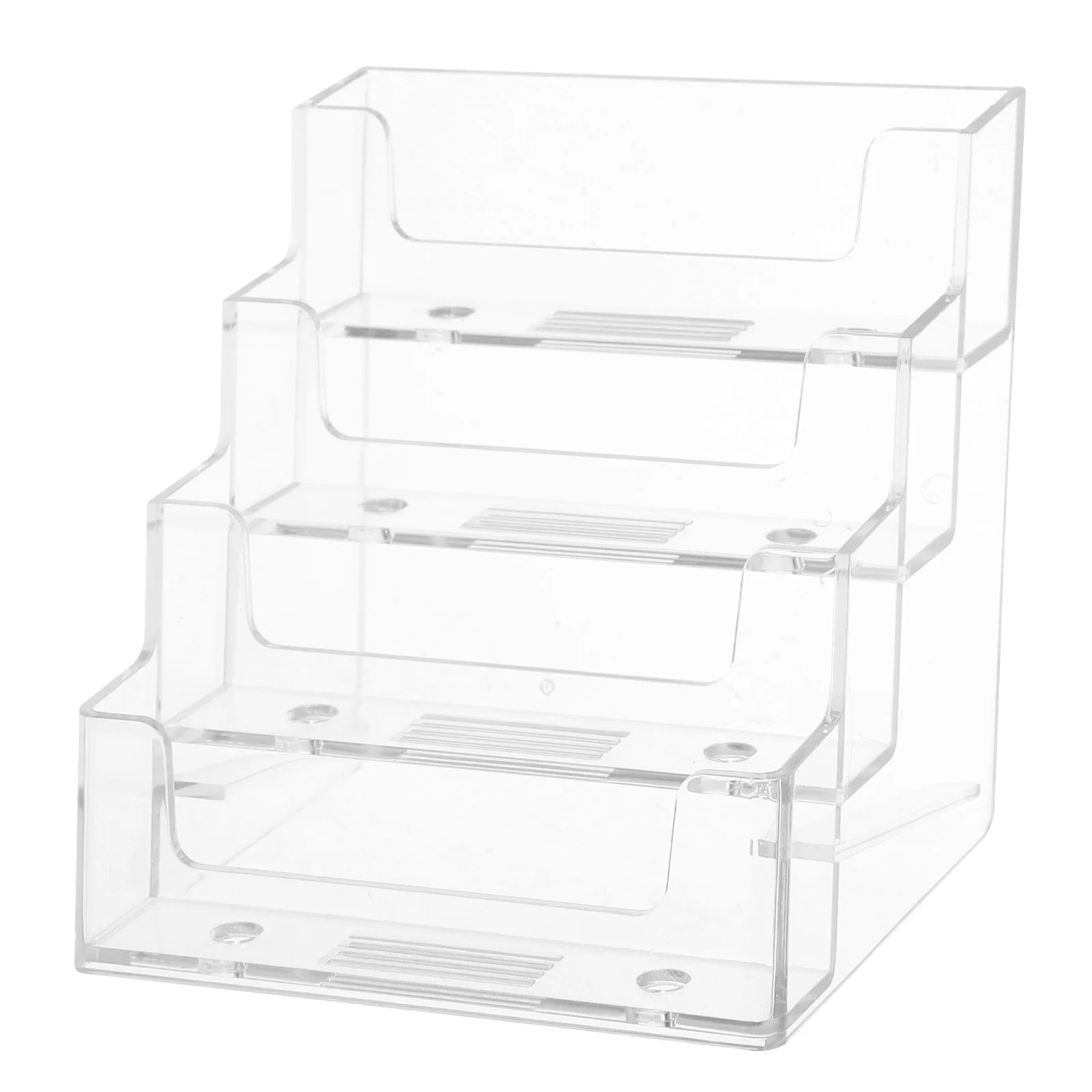 Tarjetero organizador transparente Base antideslizante diseño moderno y elegante soporte de exhibición de escritorio de oficina regalo compacto