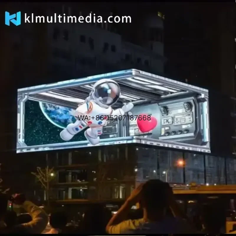 Wmwmnu for 3D Billboard Outdoor Advertising Big LED Digital Display Screen Hologram Naked Eye 3D Video Content Animation
