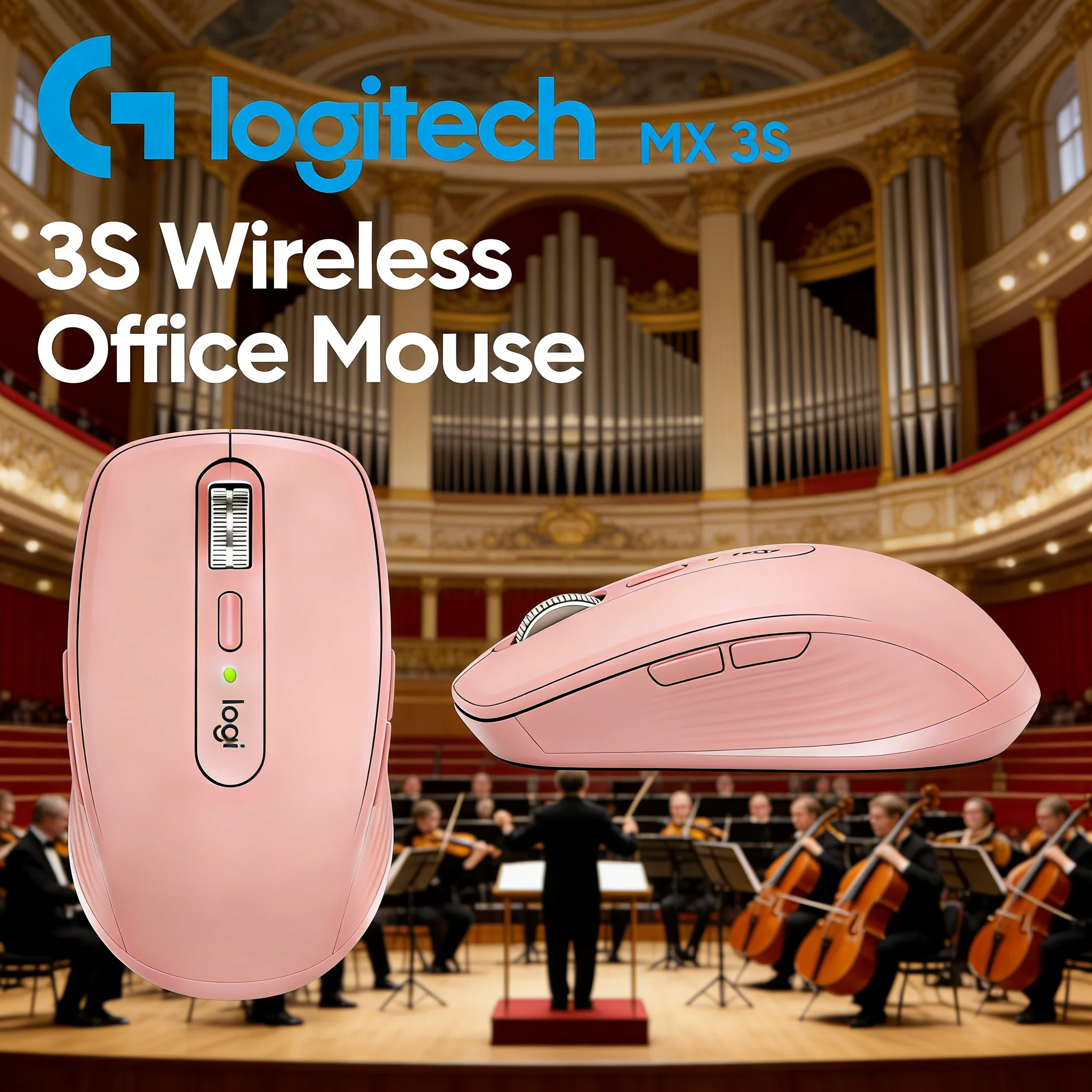 

Logitech MX Anywhere 3S Wireless Mouse, 8000 DPI Darkfield Tracking, MagSpeed Scroll, Silent Clicks, USB-C Fast Charging