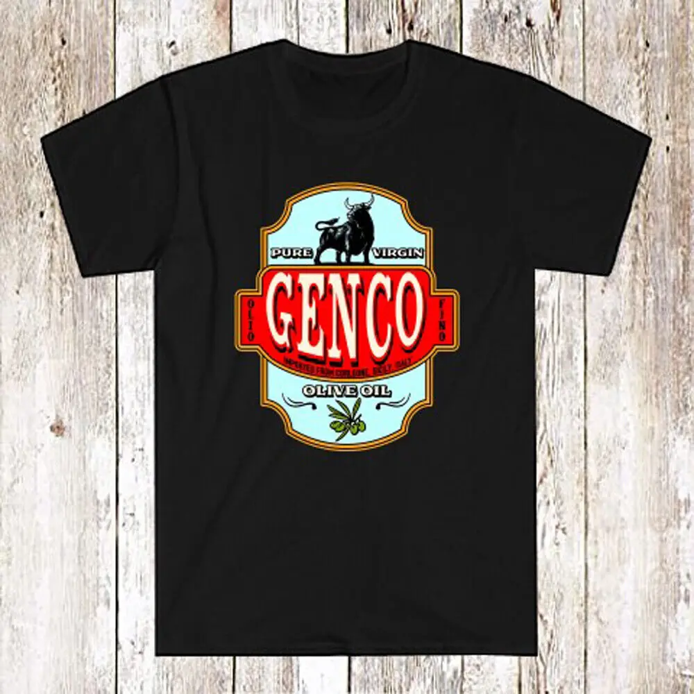 Genco T-Shirt nera da uomo all'olio d'oliva taglia S-5xl T-Shirt da uomo a maniche corte con scollo a o Casual Regular Fit uomo donna T-Shirt