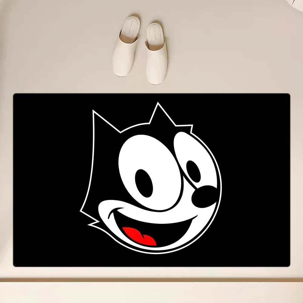 Cartoon F-Felix the C-Cat Floor Mat  Anti-Slip Bathroom Kitchen Bedroom Living Room Entrance Rug Home Decor