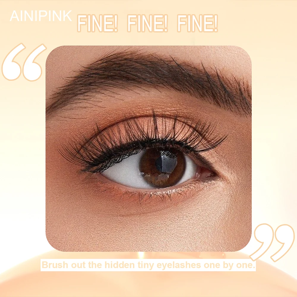 AINIPINK 1 個ファイバーマスカラまつげ防水エクステンション黒厚いまつげカーラーメイクアップ長持ちメイク