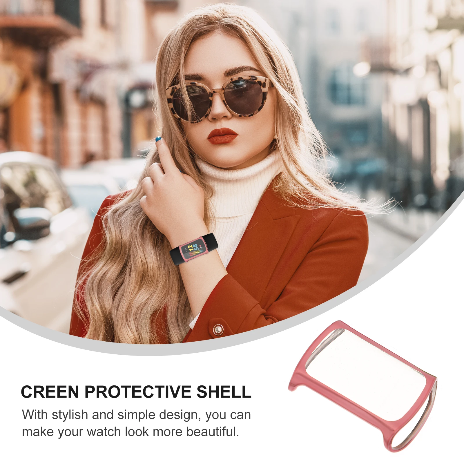 

【】Smartwatch Screen Protector Anti-Scratch Full Coverage Shell Shockproof Guard For Watch Cover Smart