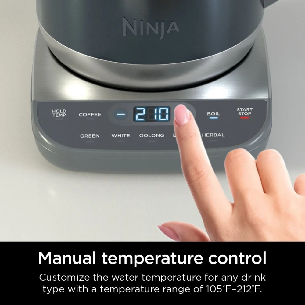 Präzisions-Temperaturkessel mit 7 One-Touch-Voreinstellungen, manuelle Steuerung, schnelle Haltetemperatur, 7 Tassen Fassungsvermögen, leicht zu reinigen
