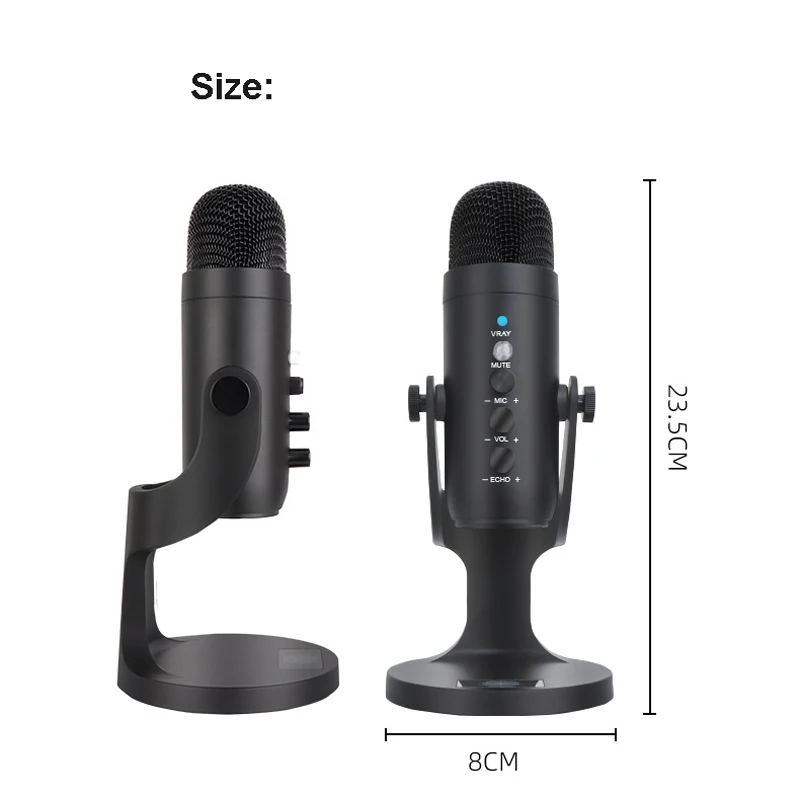 게이머 PC 마이크컴퓨터 PC USB 마이크 노래 녹음을 위한 전문 콘덴서 마이크