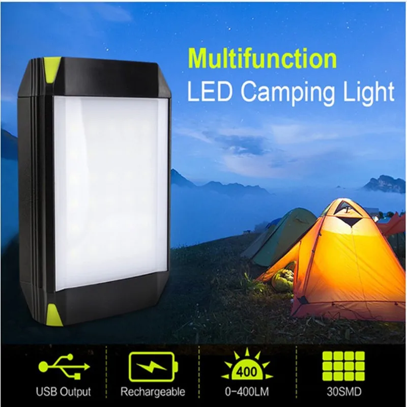 6000mAh Camping Lantern 30LEDs USB Rechargeable Led Light Outdoor 5 Mode Multi Function Hang Lantern Power Bank Camping Light